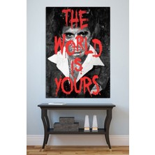 Mushen Studıo Scarface The World Is Yours Modern Kanvas Tablo Uv Baskı Yüksek Kalite Duvar Tablosu