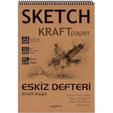 Kağıt A4 Eskiz Defteri 90 Gr. Spiralli 50 Yaprak