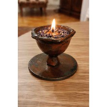 Cogo Seramik Lavanta & Kiraz Çiçeği Özlü Bal Mumu – El Yapımı Seramik Mumluk