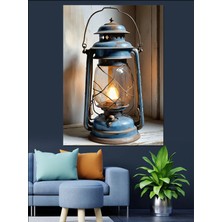 Mushen Studio Mushen Studıo Eski Tarz Fener Dekoratif Kanvas - Mdf Ahşap Tablo