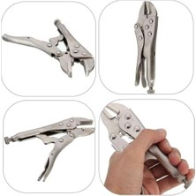 Kilitli & Ayarlı – Komple Metal Kavisli Çene Vice Grip Sabitleme Pensesi – Cr-V / C45 Çelik, Kendinden Kilitli, Endüstriyel Ağır Hizmet