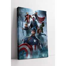 Mushen Studio Mushen Studıo Avengers Marvel Kanvas Tablo Captain America Iron Man Thor Hulk Black Widow Süper Kahraman Dekoru