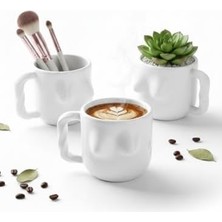 Estetik Boob Mug - Modern Sanat Temalı El Yapımı Seramik Kupa