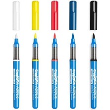 Akrilik Paint Marker Su Bazli Fırça Uçlu 5'li