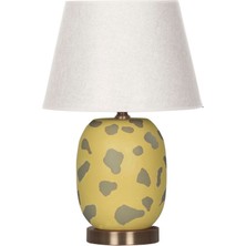 Moena Studio Modern El Yapımı Sarı/Yeşil  Marakesh Seramik Abajur  - Krem Başlık