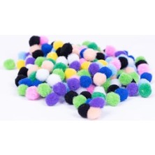Peluş Ponpon, 6 mm 100 Adet Sarı