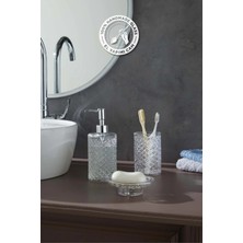 Selen Concept Kafes Model El Yapımı Cam Banyo Seti 3'lü Takım