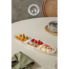 Glamis Selen Concept Kafes Model 6 Bölme El Yapımı Cam Kayık Tabak