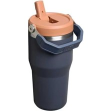 Eco Lounge Iceflow Flip Straw Tumbler Pipetli Termos Bardak, Lacivert (Twilight), 0.60 Litre