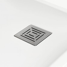 Eco Lounge V- Kare 5606980 Duş Kanalı, Yandan Çıkışlı, 10X10 Cm, Dk 800 Kapak, Parlak Krom