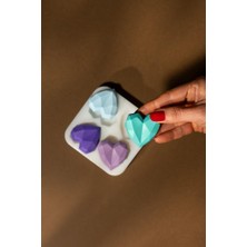 Rufus Concept Kristal Kalp Dörtlü Silikon Mum Kalıbı