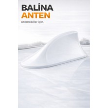 Citroen Cx Uyumlu Oto Balık Sırtı Anten Elektrikli Köpekbalığı Balina Tavan Anteni Beyaz