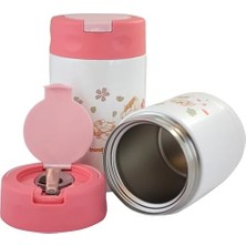 Eco Lounge Çelik Içli Termos 500 ml Pembe Çelik Kaşık Ile TX-6129