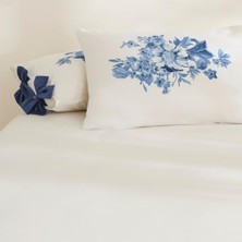 Eco Lounge MELANIE%100 Pamuk 2'li Yastık Kılıfı Mavi