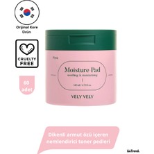 Vely Vely Pink Moisture Pad 60 Adet Dikenli Armut Özü Içeren Nemlendirici Toner Pedleri