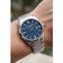 Lee Cooper 41MM, Lacivert Dokulu Kadran, Paslanmaz Çelik Kordon Erkek Kol Saati