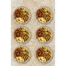 Eco Lounge Mta -Tech 6’lı Yuvarlak Sunum ve Servis Tabakları, Tatlı, Meze, Kahvaltı, Çerez Için Şık Cam Tabaklar