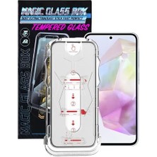 Eco Lounge Galaxy A35 Için Kolay Kurulum Ekran Koruyucu Otomatik Toz Toplayan Hava Kabarcığı Bırakmayan Dokunmatik ve Görüntü Kalitesini Bozmayan Galaxy A35 Koruyucu Cam