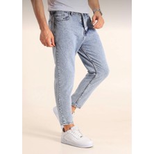 Lyvens Erkek Rahat Kesim Buzmavi Boyfriend Jean