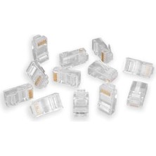 Eco Lounge COB8P 50'li Paket Cat5 Cat6 RJ45 Ethernet Internet Modem Kablosu Soketi Network Tüm Cat5 Cat6 Uyumlu Soket