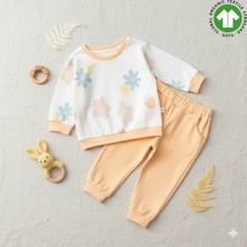 The Nest Kids Golden Meadow Premium Organik Pamuk Sıcak Doğal Tonlu Bebek Alt Üst Takım