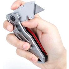 Eco Lounge WP211012 Ağır Hizmet Alüminyum Gövde Katlanır Rötuş Bıçağı + 10 Adet Yedek Bıçak