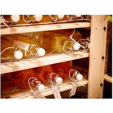 Eco Lounge Korken Şeffaf Cam Şişe, Tıpalı, Yağ, Sirke, Içecek, Bira, Su, Kombucha, Kefir, Soda Için Sallanan Şişeler, (481 Ml)