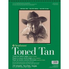 Eco Lounge P412-11-4 400 Serisi Toned Tan Pad STR-412-11 Eskiz Defteri, 24 Yaprak, 27,9 x 35,6 Cm, Kağıt, Kahverengi, 28 x 36 Cm, Parça