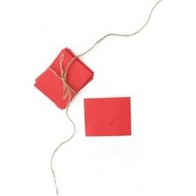 Eco Lounge Minik Zarf, 7x9 cm 25 Adet (Kırmızı)