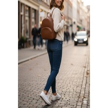 Shoemix Taba Dokulu Mini Sırt Çantası - Şık Tasarım Günlük Sırt Çantası