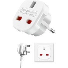 Hadron Ingiltere’den Ab’ye Seyahat Adaptörü, Uk G Tip 3 Pin’den Avrupa E/f Tipi 2 Pin Priz Dönüştürücü, Güvenlik Kilitli, 240V 10A, 16A, Fransa, Almanya, Hollanda, Polonya, Isveç Uyumlu