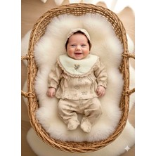 Beren %100 Organik Müslin 5'li Hastane Çıkışı -Dantel Detaylı Hastane Çıkışı