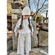 Pinklime Jr. Kız Çocuk Erkek Çocuk Extra Yumuşak Alt Üst Takım-Grimelanj Okul Kreş Anaokulu Takım Rahat Takım Eşofman