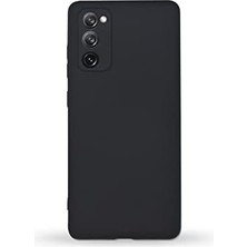 Galaxy S20 Fe ile Uyumlu Kapak Kamera Korumalı Içi Kadife Lansman Silikon Kılıf - Siyah