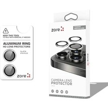 Zore Ile Uyumlu 16 16 Plus Cl-12 Premium Safir Parmak Izi Bırakmayan Anti-Reflective Kamera Lens Koruyucu Gümüş