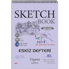 Eco Lounge B5 Spiralli Eskiz Defteri - 50 Yp, 120 gr Çizim Bloknotu, Sanat Defteri