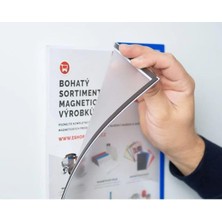 Eco Lounge Hdg 5 Adet Mıknatıslı Şömiz Manyetik Evrak Tutucu Şeffaf Magnet Şömiz Dosya 21X30CM A4 - Mavi Kenarlı