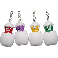 Uztech Sürpriz Yumurta Duygu Serisi: 4 Farklı Karakter Anahtarlık Paketi