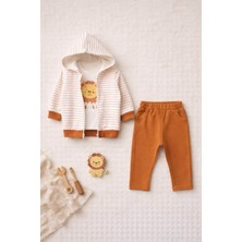 The Nest Kids Heritage Cozy 3’lü Organik Pamuklu Zürafa Temalı Kapüşonlu Set