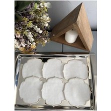 Eco Lounge Linda Mia Home Kokteyl Peçete 6'lı Takım Taş Rengi (Beyaz-Taş)