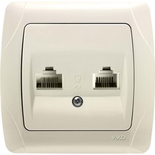 Eco Lounge Carmen Krem Data ve Nümeris Cat6 ve Cat3