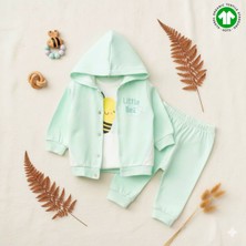 The Nest Kids Pure Comfort 3’lü Arı Temalı Organik Pamuklu Kapüşonlu Set