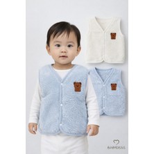 Babyden's Erkek Bebek & Çocuk 2’li Welsoft Yelek Seti – Peluş Yumuşak Kışlık Bebek Yeleği, Çıtçıtlı, Günlük