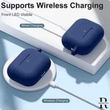 For Airpods Pro 2 ile Uyumlu Kılıf Silikon Tam Koruma Kancalı Anahtarlık Comely For Pro 2 ile Uyumlu Silikon Kılıf Siyah