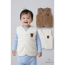Babyden's Erkek Bebek & Çocuk 2’li Welsoft Yelek Seti – Peluş Yumuşak Kışlık Bebek Yeleği, Çıtçıtlı, Günlük