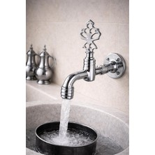 Çapa Osmanlı Model Duvar Tipi Pirinç Hamam Taş Lavabo Kurna Musluğu