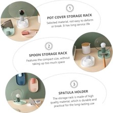 Eco Lounge "mutluluk" Demirdengelsin Tencere Kapağı Tutucu, Kaşık Rafı ve Kapak Tutucu, Dikey Tencere Kapağı, Saklama Kaşığı, Mutfak Eşyası Rafı, Katlanabilir Kapak Tutucu, Mutfak Için