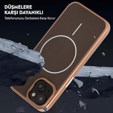 Eco Lounge Karbon Fiber Görünümlü M-Safe Destekli Ultra Korumalı Slim Fit Kılıf (Titanyum, 13 Pro)