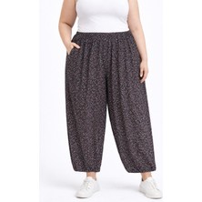 Özen Giyim Büyük Beden Uyumlu 3.30 M Ağlı Cepli Şalvar – Desenli, Düz Paça Rahat Kesim Kadın Pantolon