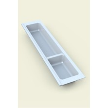 Eco Lounge Mutfak Çekmece Içi Modüler Iki Bölmeli Kaşıklık Beyaz 11CMX48CM(BOYDAN 4cm Kesilebilir)